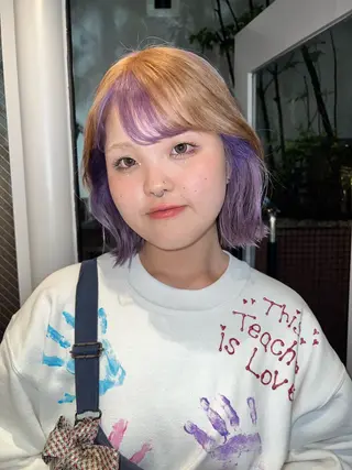 ミディアム カラー 圧倒的デザイン力 店長🎨RENAのヘアスタイル