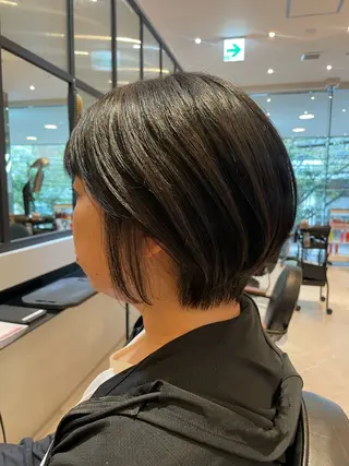 ショート オリーブカラー🫒/ ハッシュカット/みゆのヘアスタイル