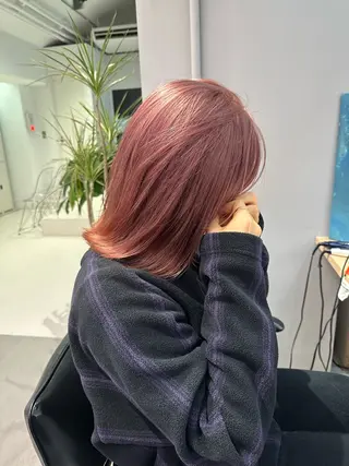 ミディアム カラー REINA☁️透明感 カラー/ぷつっと♡のヘアスタイル