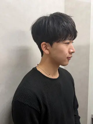 ショート メンズ パーマ ROW 札幌のヘアスタイル