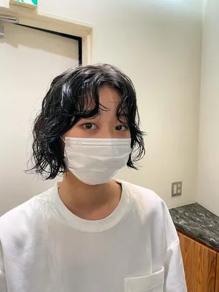 ミディアム パーマ パーマ美容師🌈中村 絢美のヘアスタイル