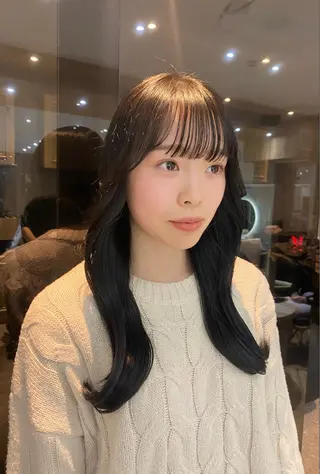 セミロング カラー ヘアアレンジ 髪質改善/艶カラー 🎀レイヤーカットのヘアスタイル