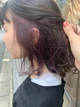 ミディアム カラー 渋谷/韓国風 西原直樹のヘアスタイル