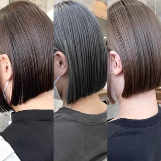 ショート カラー 髪質改善 中川　翔のヘアスタイル