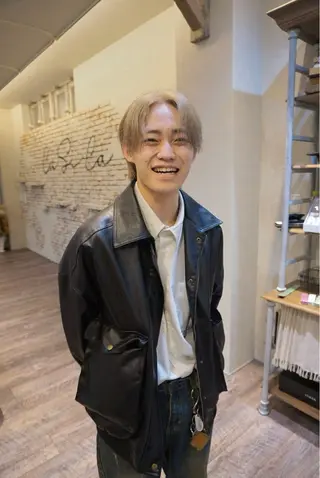 ショート カラー デザインパーマ 藤田和樹のヘアスタイル