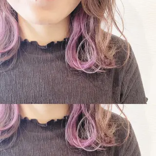 ミディアム カラー 池田 真由美のヘアスタイル