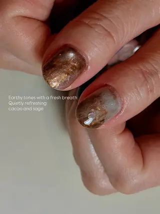 ネイル なんば堀江/育爪施術 ニュアンス✻Kaphのネイルデザイン