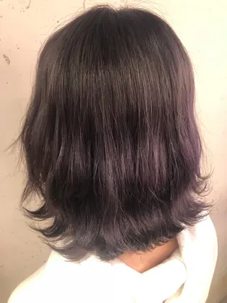 ミディアム カラー 推しカラー オタク美容師 山本のヘアスタイル