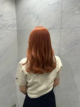 セミロング カラー 古田 昂也のヘアスタイル