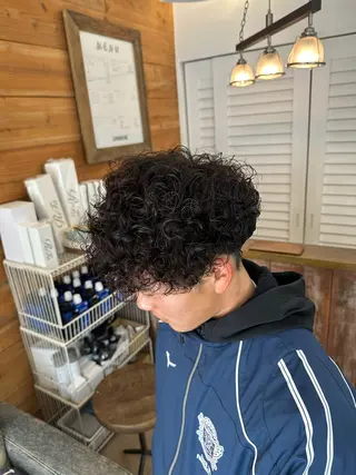 ミディアム ハイトーン/デザイン /パーマ/本田誠人のヘアスタイル