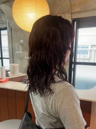 ミディアム カラー パーマ 暖色カラー/レイヤー 🌙 オノユリカのヘアスタイル