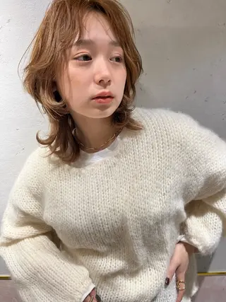 ミディアム カラー 透明感カラー│ レイヤーヘア中居美樹のヘアスタイル