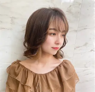 ミディアム 梶 久菜乃のヘアスタイル