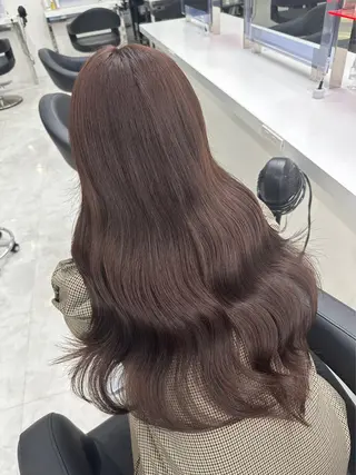 ロング カラー ヘアアレンジ 韓国レイヤー＆ピンク 艶髪🩶maikoのヘアスタイル