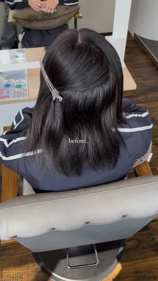 ミディアム MAHIRU🤍 艶髪・ストレート🫧のヘアスタイル