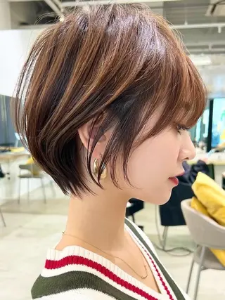 ショート カラー ⭐️銀座/ショート/ 艶カラー/りょうがのヘアスタイル
