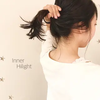 ミディアム カラー 市川 千夏のヘアスタイル