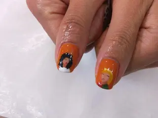 ネイル はばすみれ🎀ﾈｲﾙ 光ﾌｪｲｼｬﾙ ﾍｱのネイルデザイン