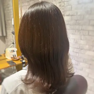 セミロング カラー Saki💛心斎橋 レイヤー/艶髪のヘアスタイル