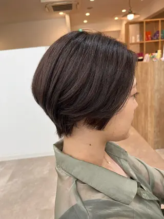 ショート 暖色ボブ 🍊rikakoのヘアスタイル