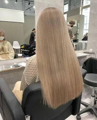 カラー 酸性ストレート 髪質改善のヘアスタイル