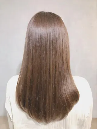 セミロング カラー ブリーチなしWカラー ✨縮毛矯正✨ワタベのヘアスタイル