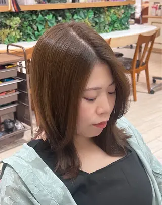 ミディアム カラー モデル募集 セイノチヒロのヘアスタイル
