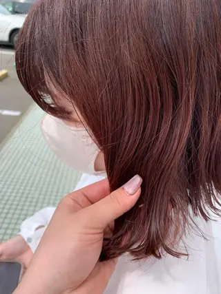 ミディアム カラー 田中 紫苑のヘアスタイル