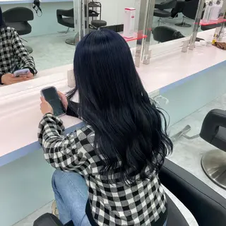 セミロング カラー パーマ ヘアアレンジ 透明感ブリーチカラー 🌈TOMOHIROのヘアスタイル