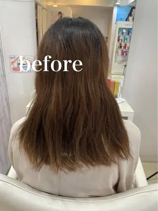 セミロング 【髪質改善カラー】 瀧田嵐士🇰🇷のヘアスタイル