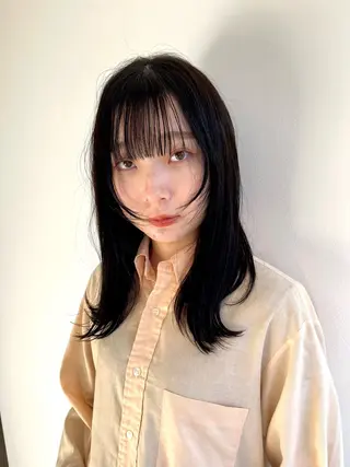 セミロング レディースカット 金山/hina🍃のヘアスタイル