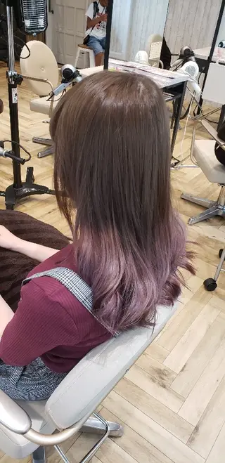 セミロング 透明感カラー×髪質改 善✨️町田築✨️のヘアスタイル