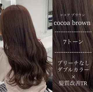カラー 🤍ブリーチなし ブラウンhimi🤍のヘアスタイル