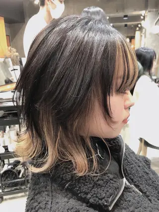 ミディアム カラー 🦋透明感カラー /ケアブリーチ🦋のヘアスタイル