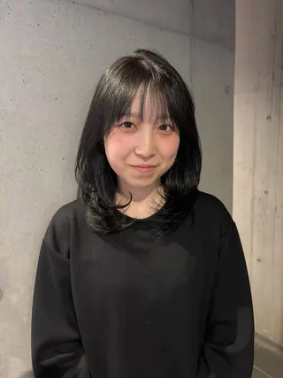 ミディアム カラー 韓国ヘア/wカラー レイヤー/RIN🎀のヘアスタイル