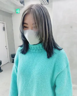 セミロング カラー 🐝 hachi🐝のヘアスタイル