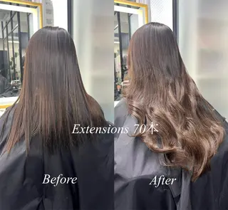 ロング カラー シールエクステ特化 ハイトーン、NANAのヘアスタイル