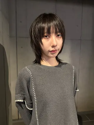 ショート カラー 似合わせウルフ/ レイヤー/山本祐輔のヘアスタイル