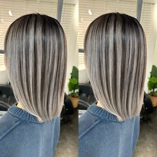 ショート バレイヤージュ ボブ🌈ナツヤのヘアスタイル