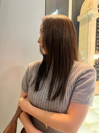 カラー ひなこ♡縮毛矯正/ 艶カラー🤍透明感のヘアスタイル