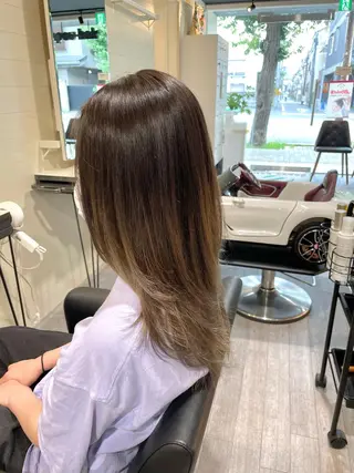 ロング カラー 先着1名様限定 カット無料のヘアスタイル