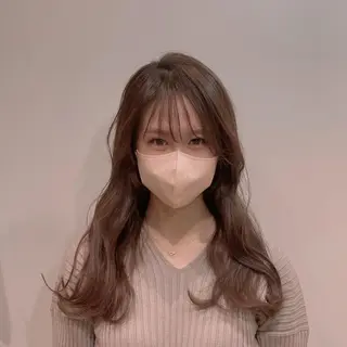 セミロング パーソナルカラー lapiax阿部のヘアスタイル