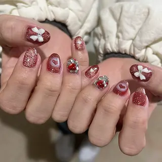 ネイル パラあり！フィルイン 美フォルムのネイルデザイン