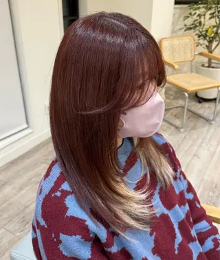 ロング カラー クロギ リョウのヘアスタイル