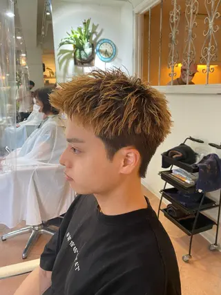 ショート カラー メンズ BOSHU HAIR所属・【メンズ特化】 茅野　洋介のヘアスタイル