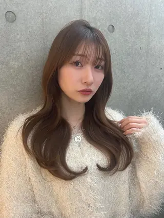 ロング カラー Rina🎀愛され| 多幸感艶髪ベージュのヘアスタイル