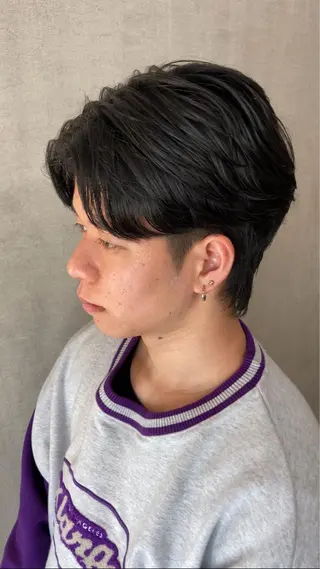 ミディアム メンズ 完全個室マンツーマン メンズサロン草野貴樹のヘアスタイル