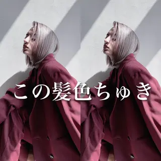 ミディアム カラー 💜ハイトーン💛 マジカルかいちゃんのヘアスタイル