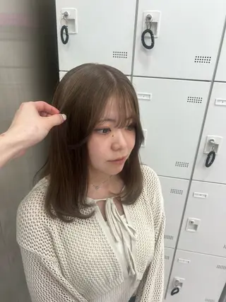 ミディアム カラー 💖似合わせカラー レイヤー💖縮毛矯正のヘアスタイル