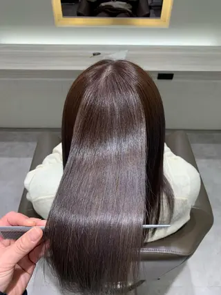 セミロング 縮毛矯正/髪質改善 EARTH髙橋のヘアスタイル
